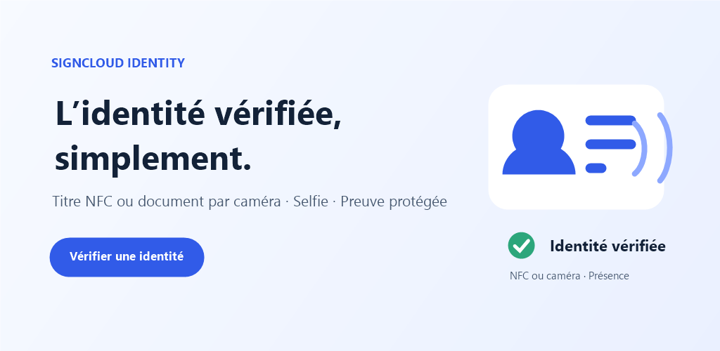 Présentation de l’application Android SignCloud Identity